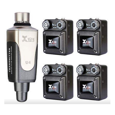 XVIVE U4R4 Sistema MoniIor In Ear (1 Emisor+4 Receptores)