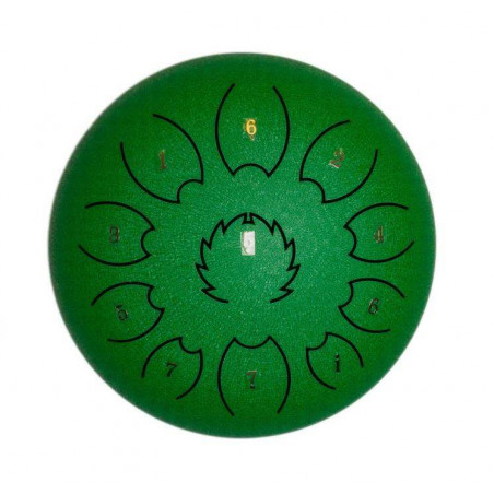 F-Zone STD1213N Steel Tongue Drum 12" 13 Notas Verde