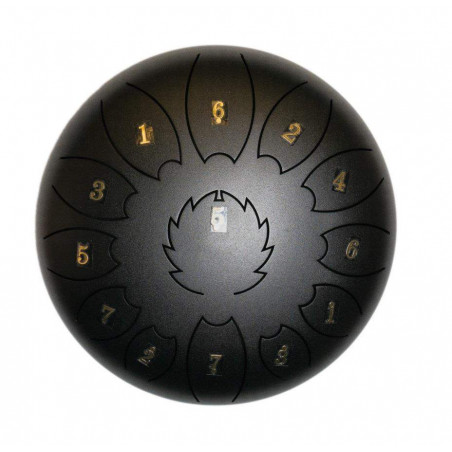 comprar Steel Tongue Drum F-ZONE STD1211N NEGRO, Steel Tongue Drum de 12" con 11 Notas, fabricado a mano, acabado negro.