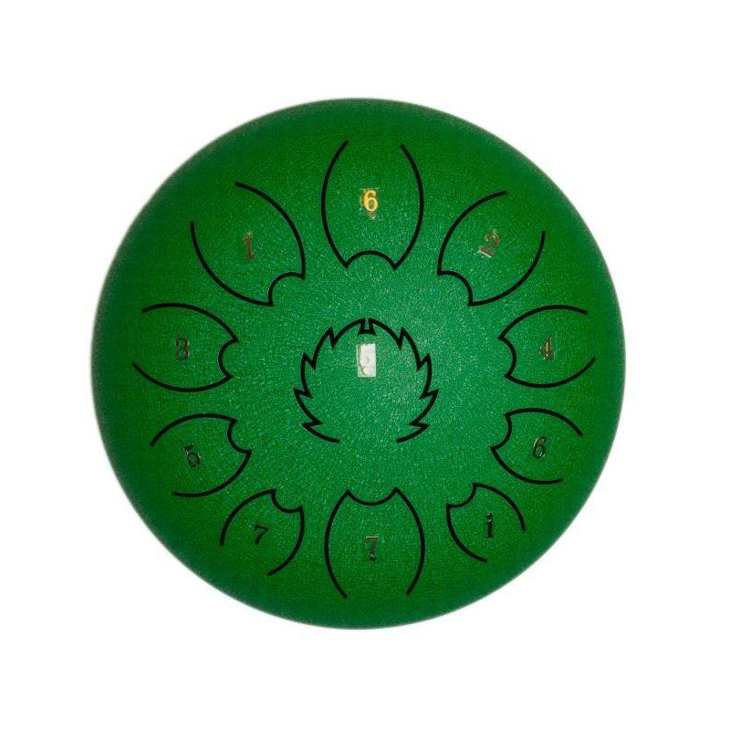 comprar Steel Tongue Drum F-ZONE STD1211N VERDE, Steel Tongue Drum de 12" con 11 Notas, fabricado a mano, acabado verde.