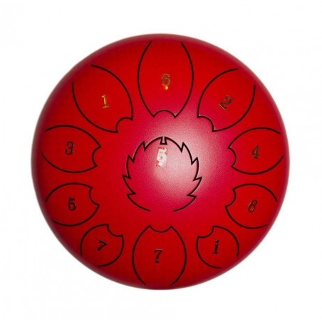 F-Zone STD1213N Steel Tongue Drum 12" 13 Notas Rojo