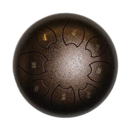 F-Zone STD1213N Steel Tongue Drum 12" 13 Notas Marron