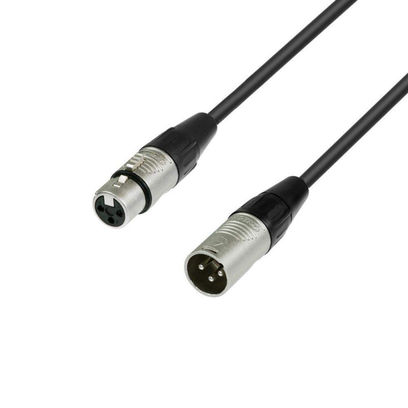 comprar Cable de micrófono ADAM HALL K4MMF0050 XLR Hembra a XLR Macho, de 0.50m de longitud, calidad 4 estrellas.