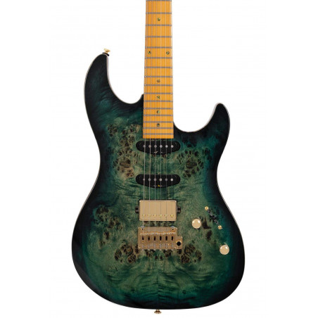 Sire LARRY CARLTON S10 HSS TRANSPARENT GREEN Guitarra Eléctrica Sire LARRY CARLTON S10 HSS TRANSPARENT GREEN Guitarra Eléctrica