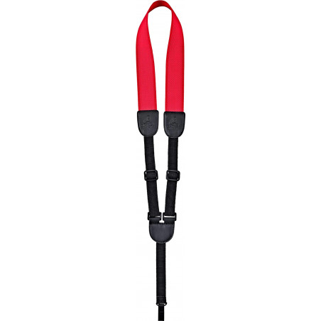 comprar Correa Ukelele ORTEGA OUSHK-RD de nylon rojo,no requiere de enganches que agujereen el instrumento.