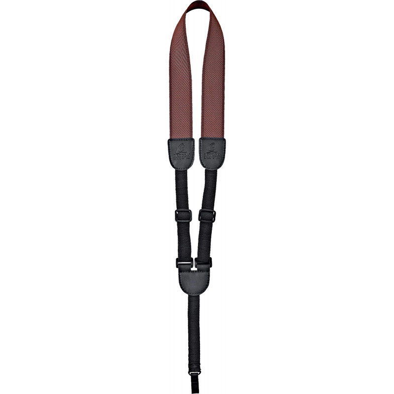 comprar Correa Ukelele ORTEGA OUSHK-BR de nylon marrón,no requiere de enganches que agujereen el instrumento.
