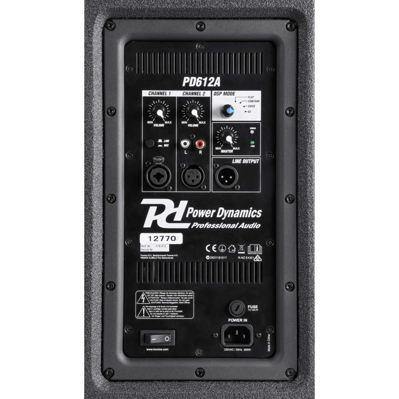 Power Dynamics PD612A Altavoz Activo 12" Bi-Amplificado