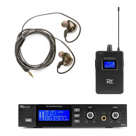 POWER DYNAMICS PD810 Sistema de Monitor in Ear UHF, 15 Canales,