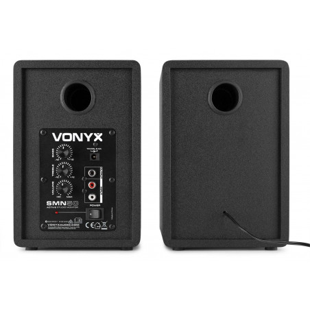 VONYX SMN50B Monitor Estudio Activo 5" Pareja, 100 Watts Pico ( 50 Watts RMS)