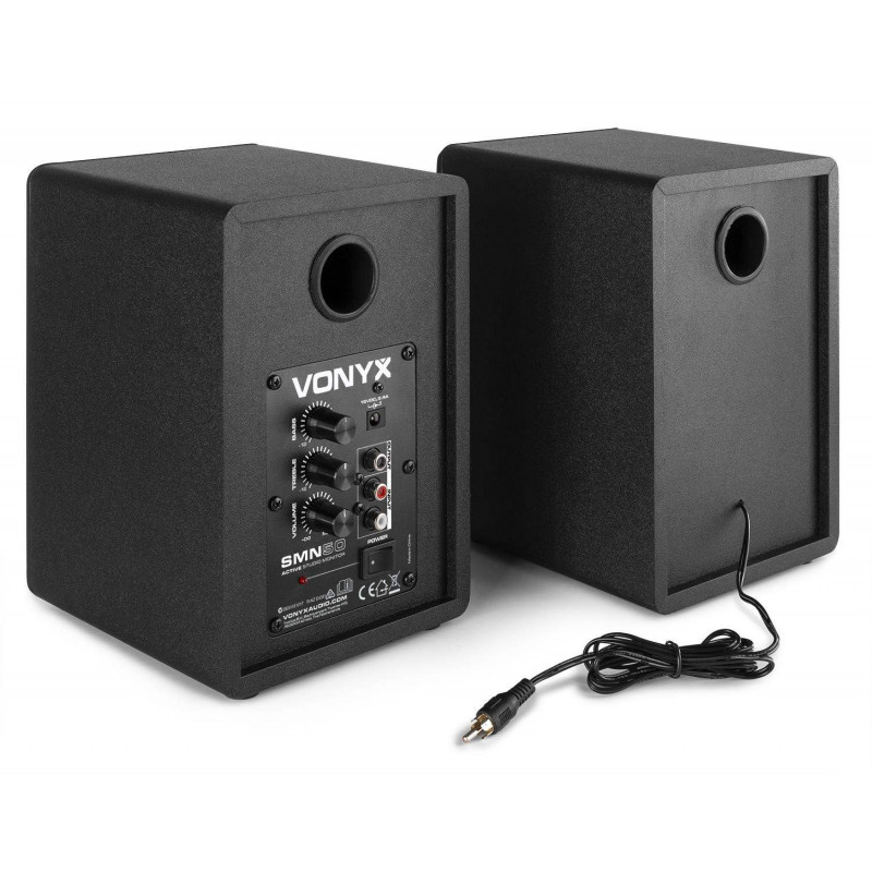 VONYX SMN50B Monitor Estudio Activo 5" Pareja, 100 Watts Pico ( 50 Watts RMS)