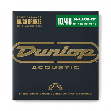 comprar Juego de cuerdas para guitarra Acústica Dunlop DAB1048 Bronze 80/20 Extra light , Calibres 10-48.