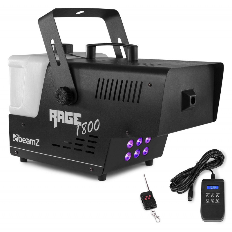 BeamZ Rage 1800LED Maquina de humo con temporizador 1800 W  DMX