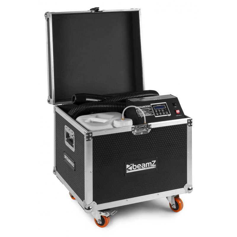 BeamZ SNOW5000 Maquina de nieve Profesional alto volumen,FlightCase