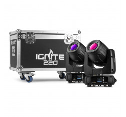 IGNITE220 Set Cabeza Móvil Spot 220W. 2 Piezas + Flightcase,Zoom