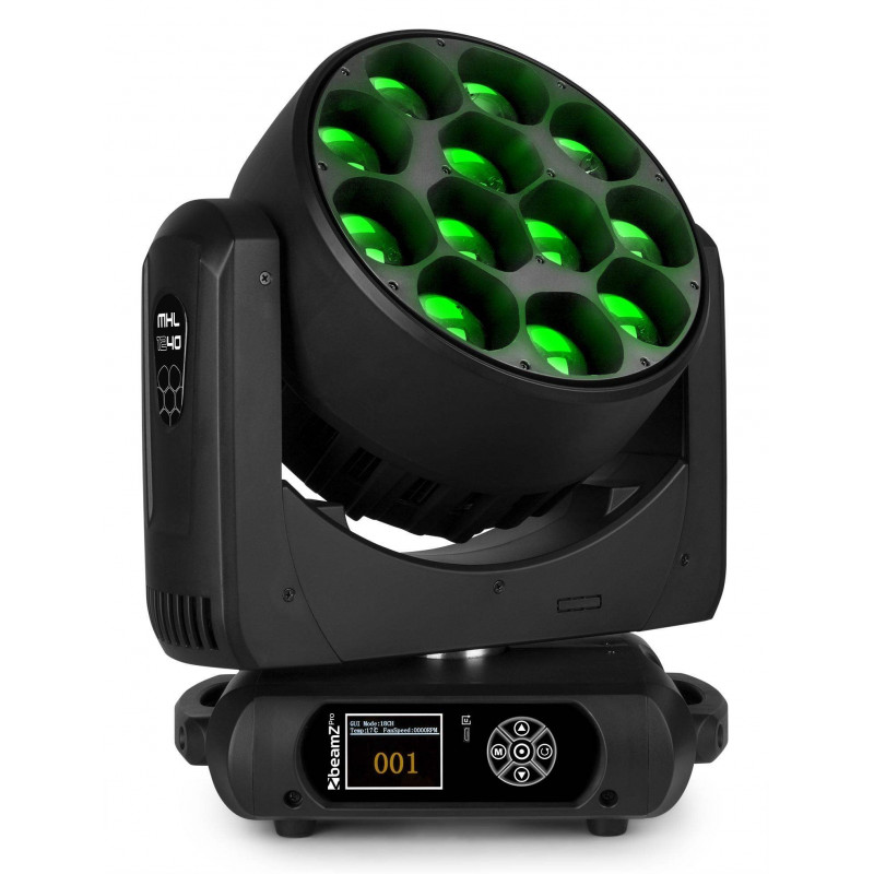 BeamZ MHL1240 LED WASH Cabeza Móvil con Zoom ,12x40W.GBW,