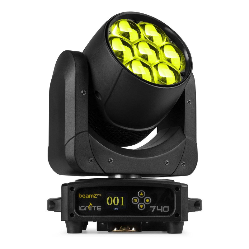 IGNITE740 LED Cabeza Móvil Wash con Zoom ,7x 40W 4-en-1 LED RGBW,Control Pixel individual ,Zoom motorizado lineal
