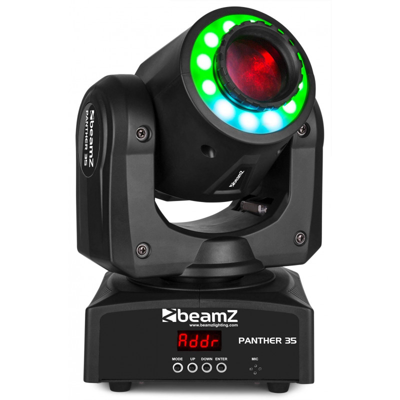 BeamZ Panther 35 Led Spot Cabeza Móvil con anillo ,35W LED blanco