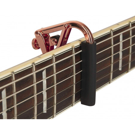 comprar Cejilla Capo Royale Guitarra Acústica/Eléctrica SHUBB C1RG Oro Rosa, con mecanismo de rodillo y acción suave .