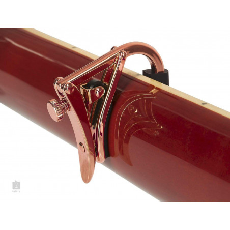 comprar Cejilla Capo Royale Guitarra Clásica SHUBB C2RG Oro Rosa, con mecanismo de rodillo y acción suave.
