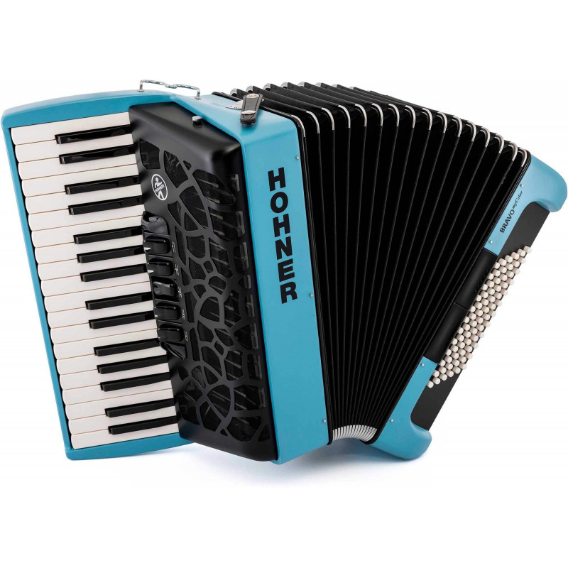 Hohner BRAVO MYCOLOR III 72 SKY Acordeón de piano cromático