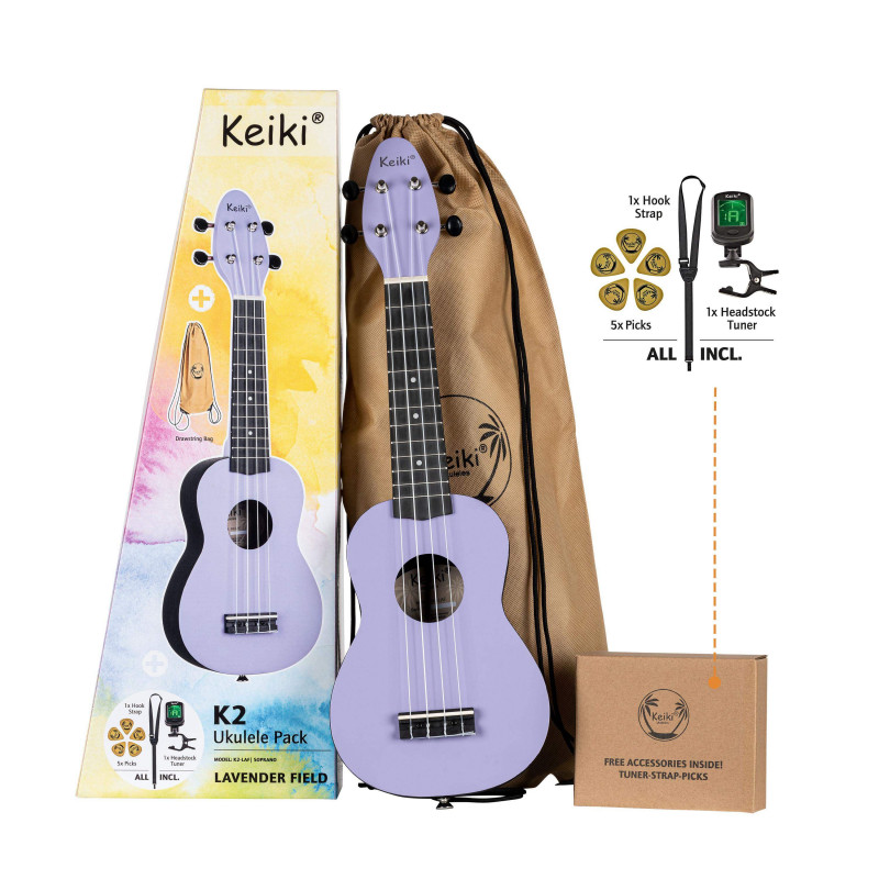 ORTEGA KEIKI K2-LAF Pack Ukelele Soprano