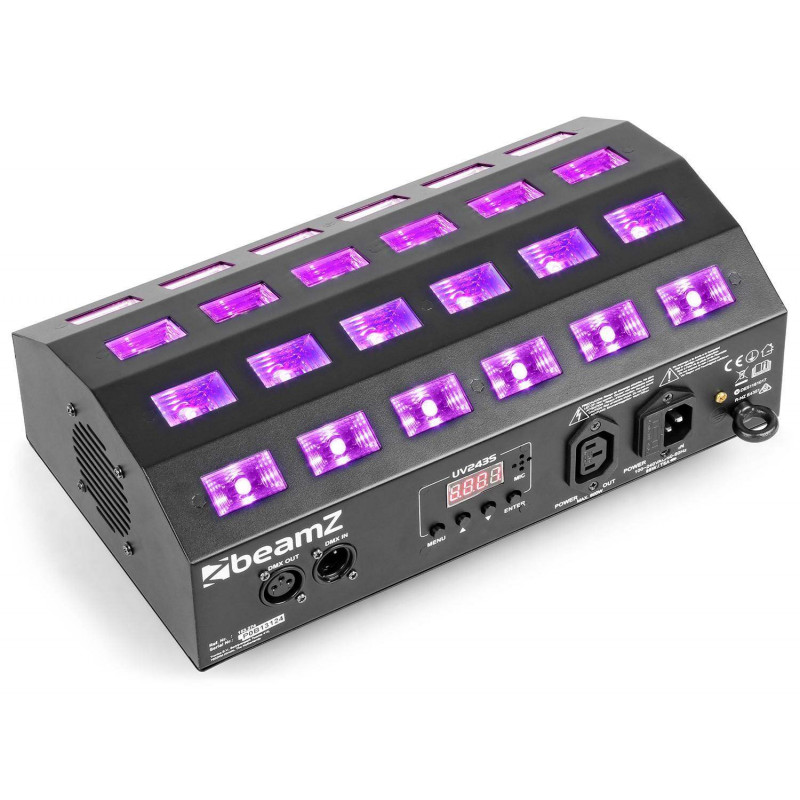 BeamZ BUV463 Strobo LED Ultravioleta ,24x 3W LEDs UV,4 Segmentos controlables por separado