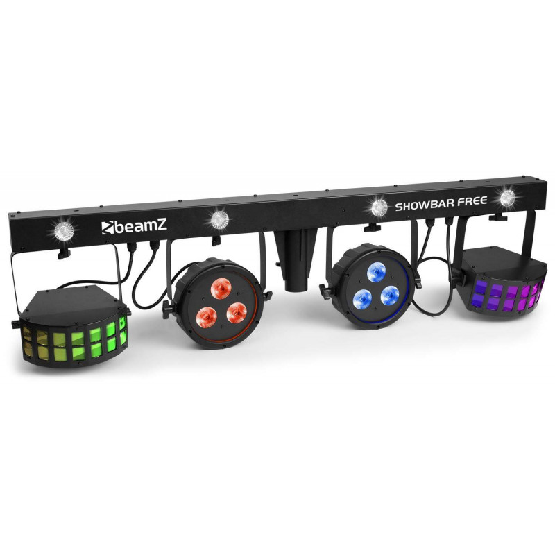 SHOWBAR FREE Equipo de luces 2x PAR, 2x Derby y Strobo