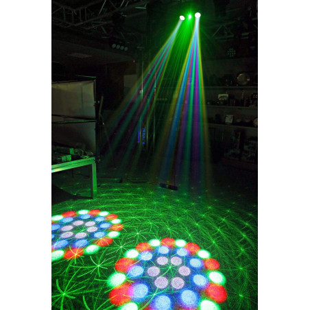 TERMINATOR IV LED efecto Doble Moonflower, laser y strobo TERMINATOR IV LED efecto Doble Moonflower, laser y strobo
