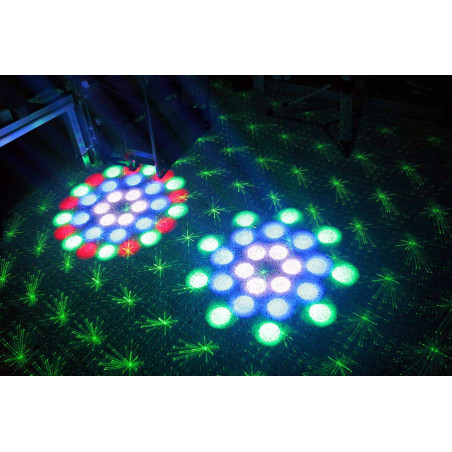 TERMINATOR IV LED efecto Doble Moonflower, laser y strobo TERMINATOR IV LED efecto Doble Moonflower, laser y strobo