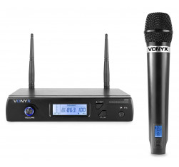 Vonyx WM61 Micrófono inalámbrico de Mano UHF 16Ch