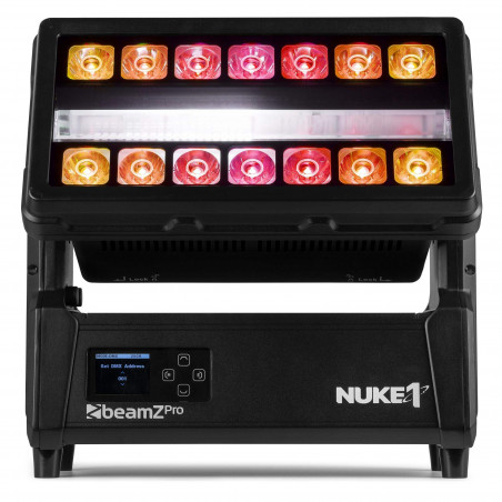 BEAMZ NUKE1 Strobo/Baño de Color Motorizado para exterior IP65
