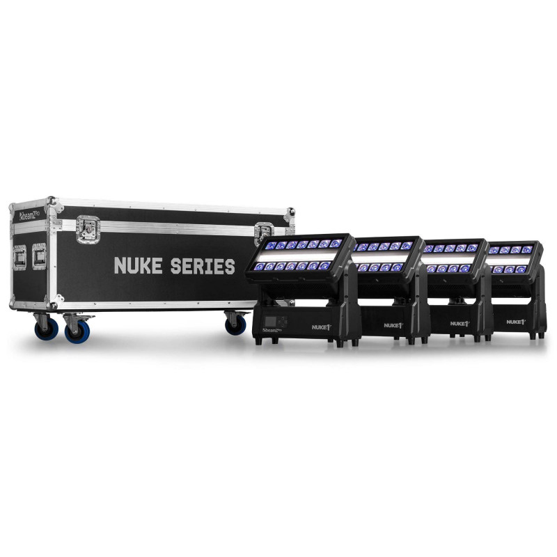 BEAMZ FLCNL04 Flightcase para 4 unidades de NUKE1 o NUKE2