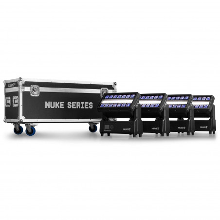 BEAMZ FLCNL04 Flightcase para 4 unidades de NUKE1 o NUKE2