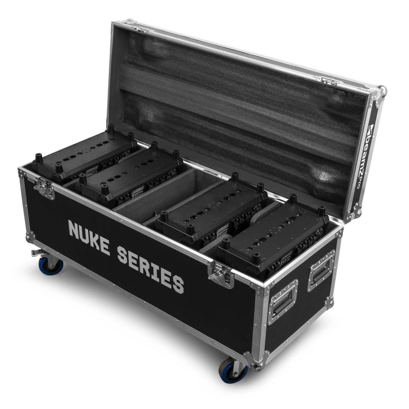 BEAMZ FLCNL04 Flightcase para 4 unidades de NUKE1 o NUKE2