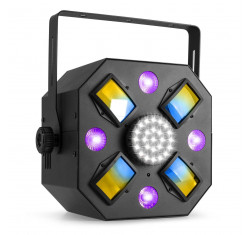 BEAMZ MULTIACE3 Efecto discoteca LED con Strobo,Derby y UV 2