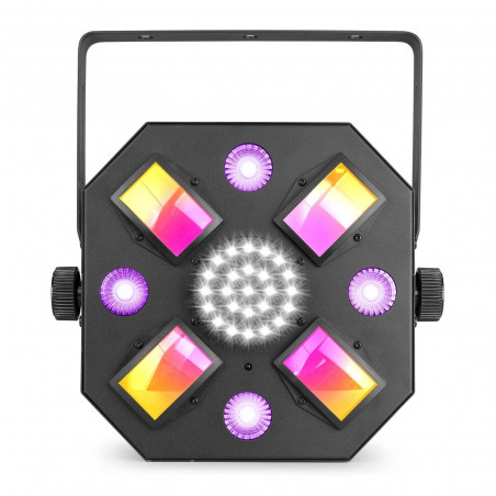 BEAMZ MULTIACE3 Efecto discoteca LED con Strobo,Derby y UV