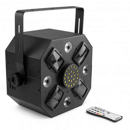 BEAMZ MULTIACE3 Efecto discoteca LED con Strobo,Derby y UV