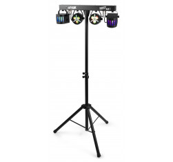 Partybar12 Kit Equipo Iluminacion Disco Derby,Led,Strobo, 2