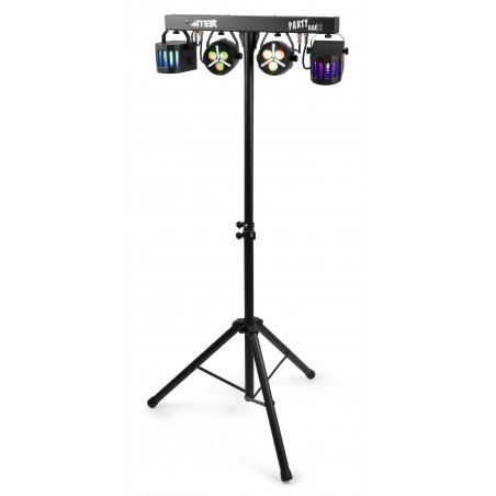 Partybar12 Kit Equipo Iluminacion Disco Derby,Led,Strobo,