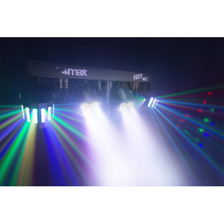 Partybar12 Kit Equipo Iluminacion Disco Derby,Led,Strobo,