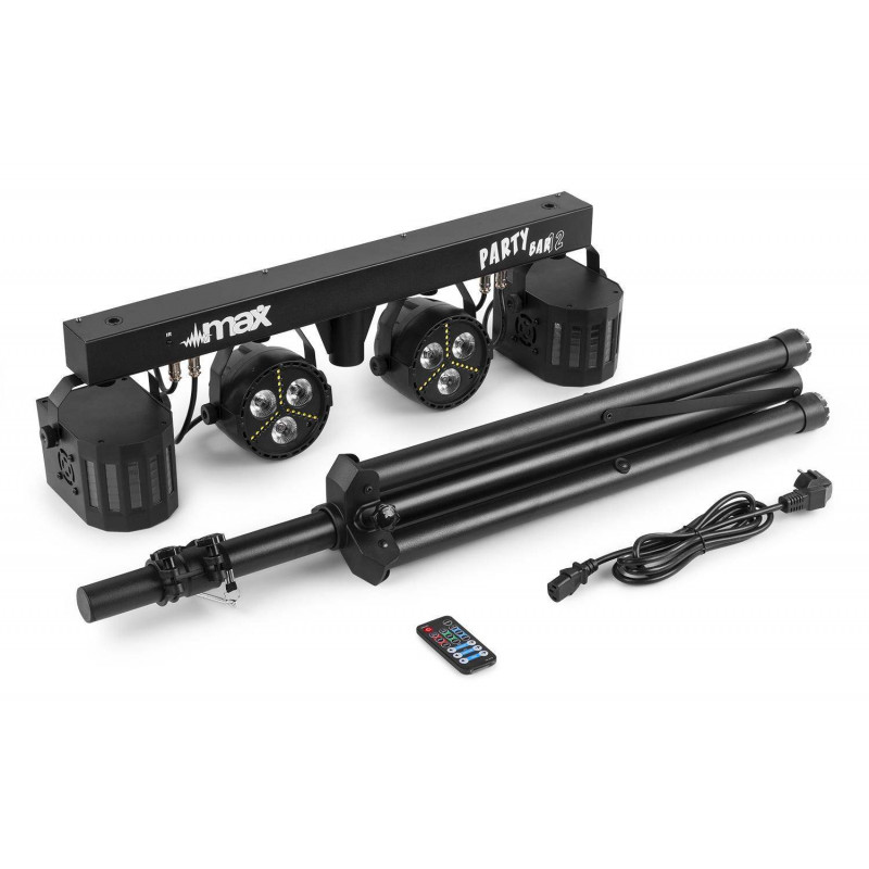 Partybar12 Kit Equipo Iluminacion Disco Derby,Led,Strobo,