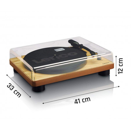 LENCO LS-50WD Giradiscos USB con altavoces incorporados