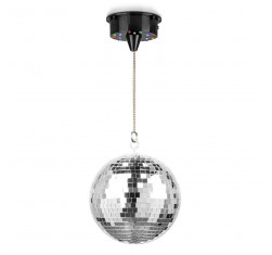 Fuzzix MB20ML Bola Espejos Discoteca con motor 18 Leds, 20 Cms