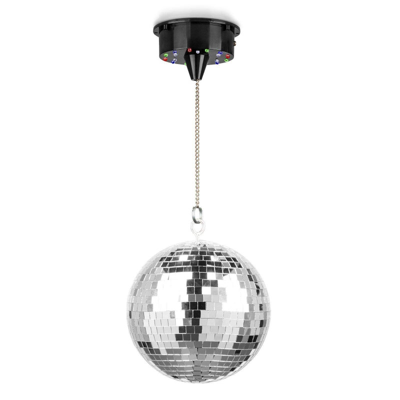 MB20ML Bola Espejos Discoteca con motor 18 Leds, 20 Cms