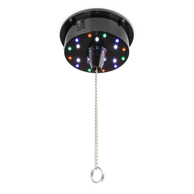 Fuzzix MB20ML Bola Espejos Discoteca con motor 18 Leds, 20 Cms