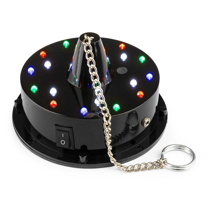 Fuzzix MB20ML Bola Espejos Discoteca con motor 18 Leds, 20 Cms
