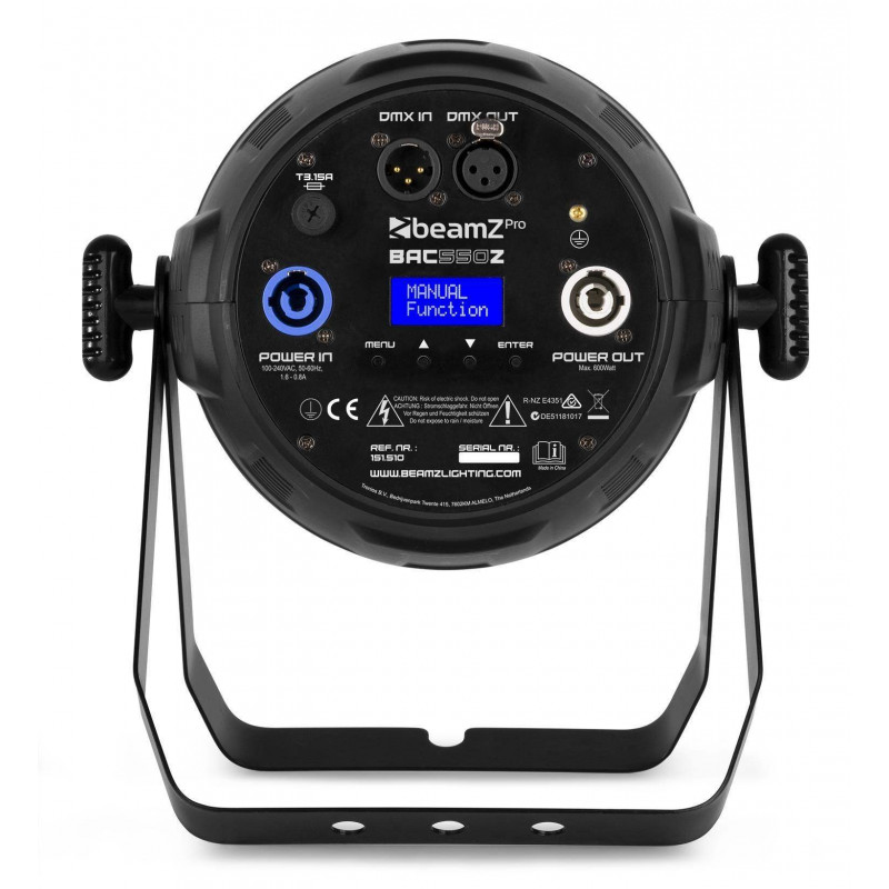 Puede funcionar con múltiples ajustes DMX con 3 zonas LED