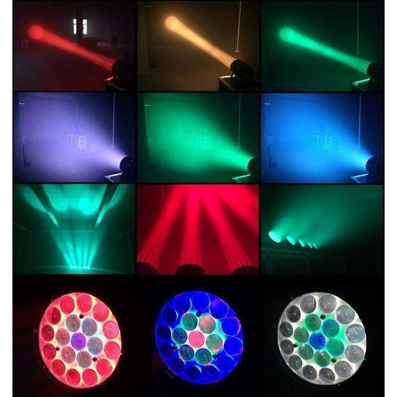 Puede funcionar con múltiples ajustes DMX con 3 zonas LED