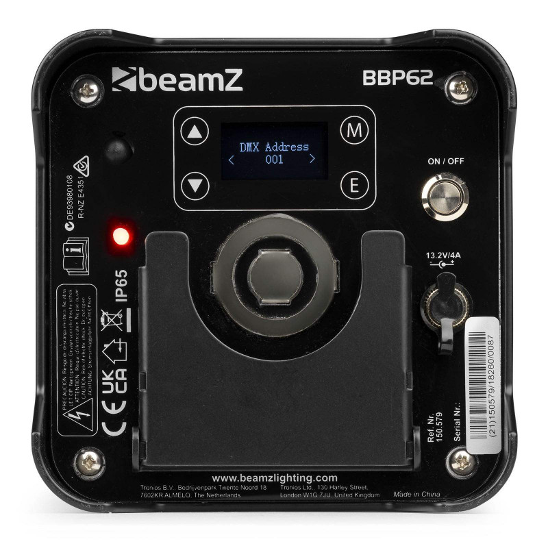 BeamZ BBP62 Conjunto de 6 Focos Uplight a bateria IN/OUT Flighcase