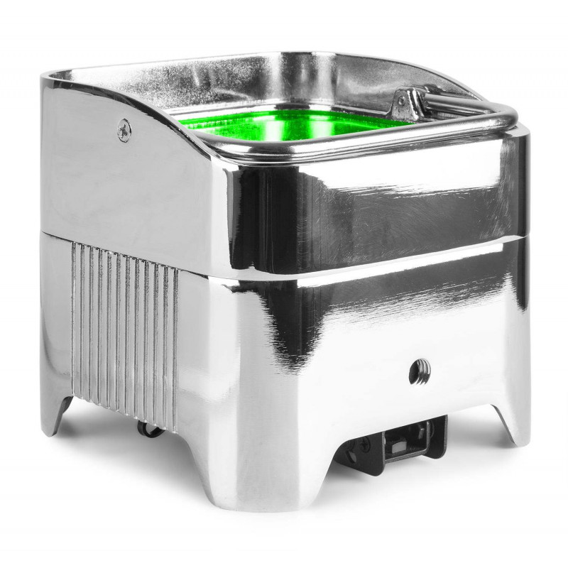 BeamZ BBP96SC Foco PAR LED Uplight con bateria 6x12W WDMX Cromado